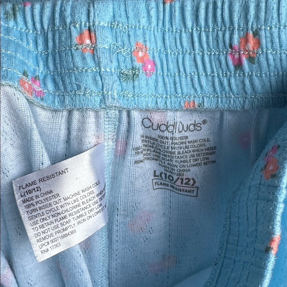 Girls Size L 10/12 Floral Pajama Set - Picture 5 of 5